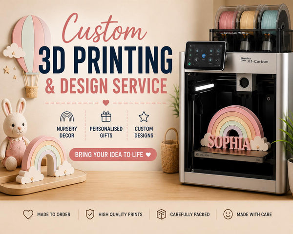 Custom 3D Printing & Design Service | Personalized Nursery Decor, Gifts , Message Us for the Right Package