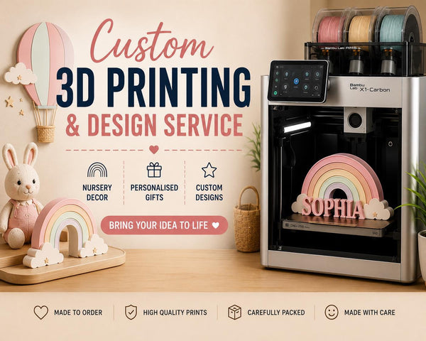 Custom 3D Printing & Design Service | Personalized Nursery Decor, Gifts , Message Us for the Right Package