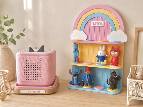 Personalised Rainbow Tonie Shelf & Toniebox Dock | Tonibox Storage Display