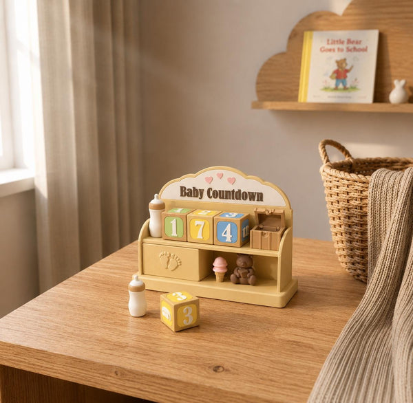 Personalised Baby Countdown Blocks: Pregnancy Countdown, Arrival Tracker, New Parent Gift