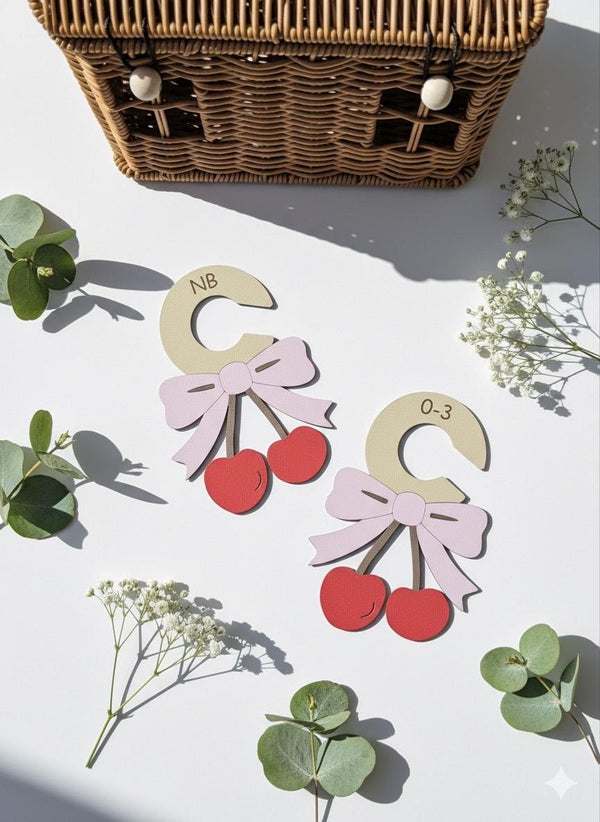 Baby Double Sided Closet Dividers – Cherry Design Clothing Organizer for Newborn to Toddler