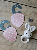 Double Sided Closet Dividers – Nursery Organizer for 0–24 Months Toddler Clothes, Strawberry Theme