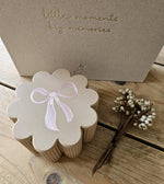 Personalised Scalloped Jewelry Box: Bow Lid Keepsake Organizer