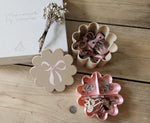 Personalised Scalloped Jewelry Box: Bow Lid Keepsake Organizer