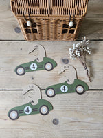 Baby Closet Dividers, Retro Racing Car Nursery Organizer, Vintage Style Clothes Separators