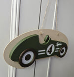 Personalised Vintage Race Car Name Sign
