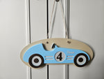 Personalized 3D Race Car Name Sign, Vintage Nursery Decor, Kids Room Art