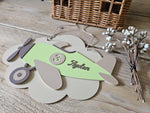 Personalised Airplane Name Sign – Retro Door or Wall Decor for Kids Room