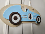 Personalized 3D Race Car Name Sign, Vintage Nursery Decor, Kids Room Art