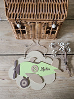 Personalised Airplane Name Sign – Retro Door or Wall Decor for Kids Room