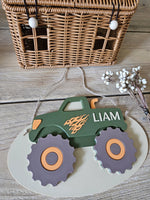 Personalized Vintage Truck Name Sign, Custom Baby Boy Nursery Decor