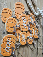 Personalised Pumpkin Keychain: Engraved Halloween Bag Tag with "Boo"