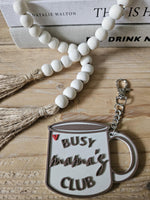 Personalised Mom Keychain: Busy Mama’s Club Coffee Mug Gift