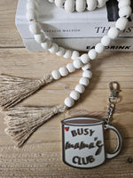 Personalised Mom Keychain: Busy Mama’s Club Coffee Mug Gift