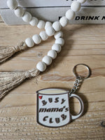 Personalised Mom Keychain: Busy Mama’s Club Coffee Mug Gift