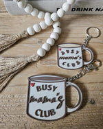 Personalised Mom Keychain: Busy Mama’s Club Coffee Mug Gift