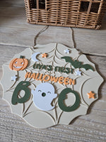 Personalised Halloween Plaque: 3D Printed Keepsake with Ghost, Pumpkin BatBaby’s First