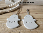 Personalised Ghost Keychain or Bag Tag: Spooky Halloween Charm