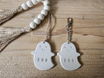 Personalised Ghost Keychain or Bag Tag: Spooky Halloween Charm