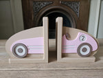 Personalized 3D Printed Retro Car Bookends, Nursery Decor, Kids Bookshelf Organizer