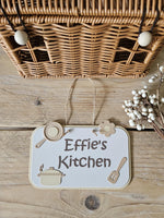 Personalized Play Kitchen Sign: 3D Printed Kids' Kitchen Decor