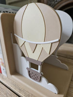 Hot Air Balloon Bookends, Scandinavian Pastel Nursery Decor, Personalized Kids Shelf Book Holders