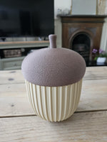 3D Printed Acorn Box, Woodland Decor, Jewelry Storage Container, Nature Inspired Storage