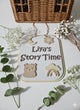 Personalized 3D Printed Story Time Sign, Scandinavian Nursery Decor, Baby Name Art