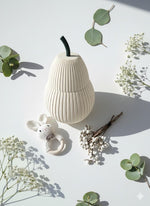 3D Printed Pear Box, Modern Textured Jewelry Storage, Minimalist Desk Organizer