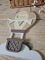 Personalized Hot Air Balloon Name Sign, Pastel Scandinavian Nursery Decor