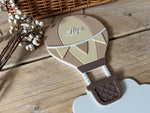 Personalised Hot Air Balloon and Cloud Wall Sign: Pastel Nursery Decor