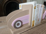 Personalized 3D Printed Retro Car Bookends, Nursery Decor, Kids Bookshelf Organizer