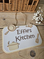 Personalized Play Kitchen Sign: 3D Printed Kids' Kitchen Decor