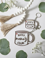Personalised Mom Keychain: Busy Mama’s Club Coffee Mug Gift