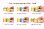 Personalised Baby Countdown Blocks: Pregnancy Countdown, Arrival Tracker, New Parent Gift