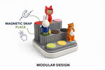 Modular Grey Toniebox & Toniebox 2 Docking Station with Magnetic Hold | Expandable Tonies Storage Stand
