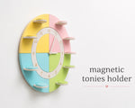 Personolised Tonies Holder Wall Clock Shelf | Magnetic Display | Modern Wall Decor