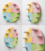 Personolised Tonies Holder Wall Clock Shelf | Magnetic Display | Modern Wall Decor