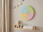 Modern Geometric Wall Clock – Custom Color Combinations | Minimalist Scandinavian Decor