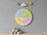 Modern Geometric Wall Clock – Custom Color Combinations | Minimalist Scandinavian Decor