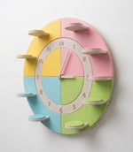 Personolised Tonies Holder Wall Clock Shelf | Magnetic Display | Modern Wall Decor