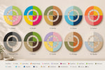 Modern Geometric Wall Clock – Custom Color Combinations | Minimalist Scandinavian Decor