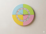 Modern Geometric Wall Clock – Custom Color Combinations | Minimalist Scandinavian Decor