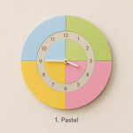 Modern Geometric Wall Clock – Custom Color Combinations | Minimalist Scandinavian Decor