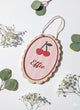 Custom Cherry Name Sign, Pastel Nursery Plaque, 3D Printed Wall Decor