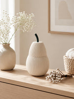 3D Printed Pear Box, Modern Textured Jewelry Storage, Minimalist Desk Organizer