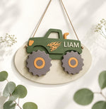 Personalized Vintage Truck Name Sign, Custom Baby Boy Nursery Decor