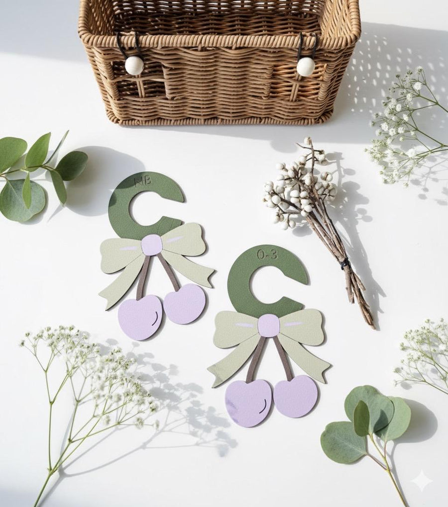 Closet Dividers: Newborn to 5T, Nursery Organizer , Cherry Themed , Double Sided