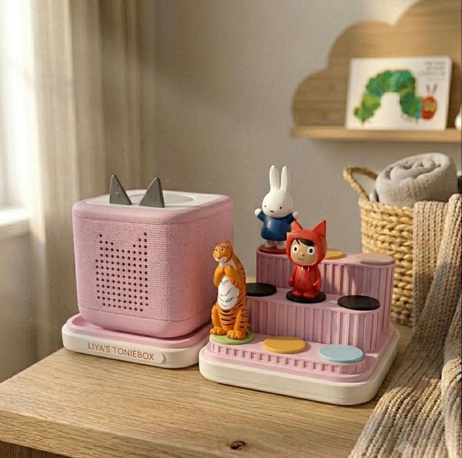 Modular Pink Toniebox & Toniebox 2 Docking Station with Magnetic Hold | Expandable Tonies Storage Stand