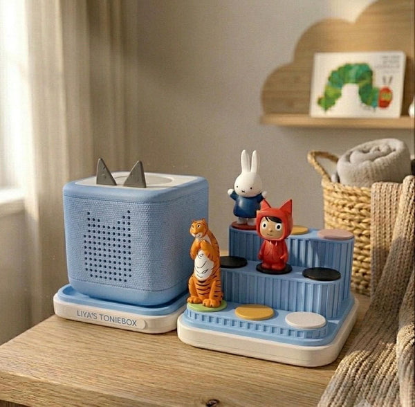 Modular Blue Toniebox & Toniebox 2 Docking Station with Magnetic Hold | Expandable Tonies Storage Stand